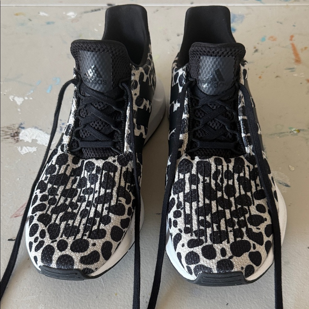 adidas Black and White Patterned Sneakers